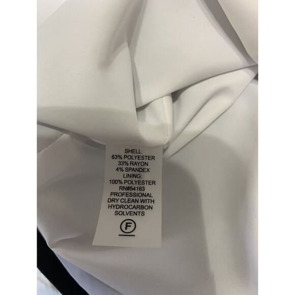 Calvin Klein color block scuba knit sheath dress Size 6P Black White Work Career - Picture 9 of 9